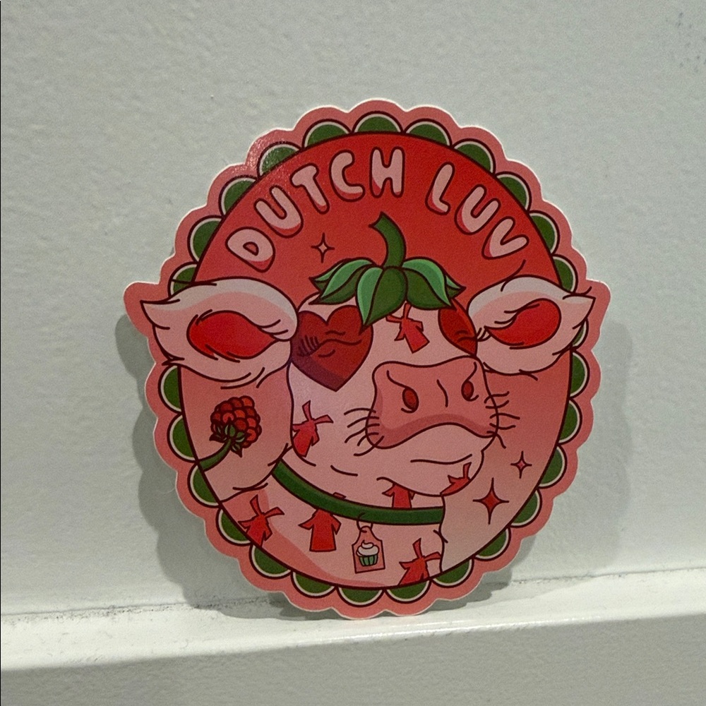 Dutch Bros 'Dutch Luv' cow Sticker